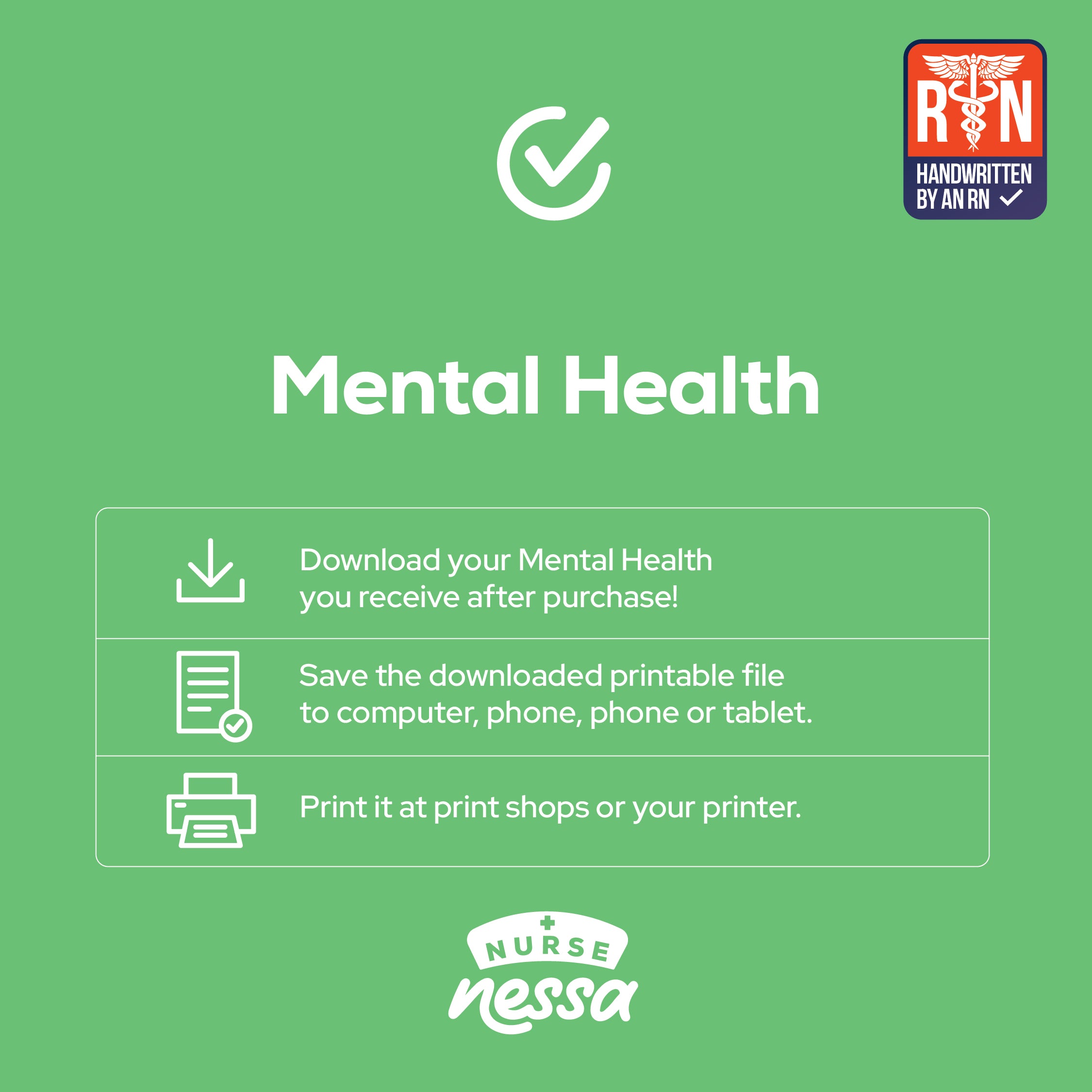 Mental Health Therapies Digital Nursing Notes